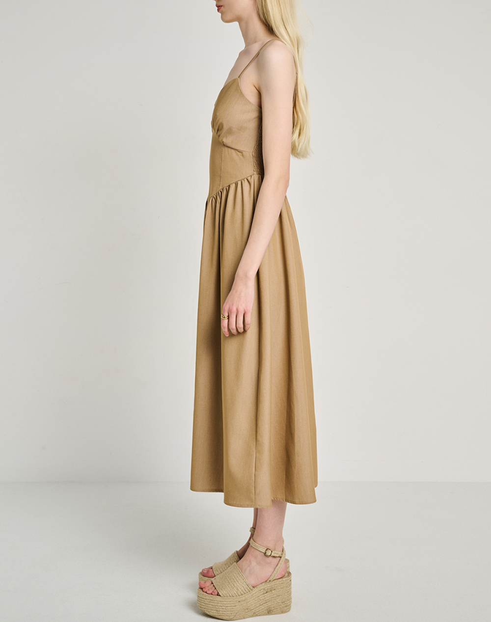 Staff Iro Denim Long Dress 57%Pol 40%Visc 3%Spa 67-002 055-Ν0049 Brown Γυναικεία ρούχα φορέματα Politikos Shop Πολιτικός