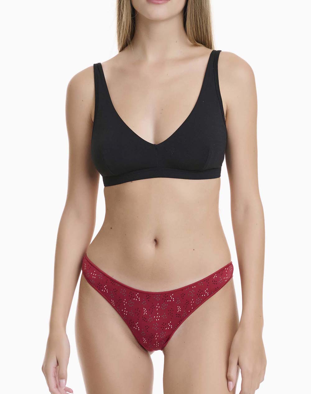 WALK WALK ΓΥΝΑΙΚΕΙΟ RIO BAMBOO ΜΕ ΣΧΕΔΙΟ POMEGRANATE 2ΤΕΜ W2018-41-MULTI Multi - 3