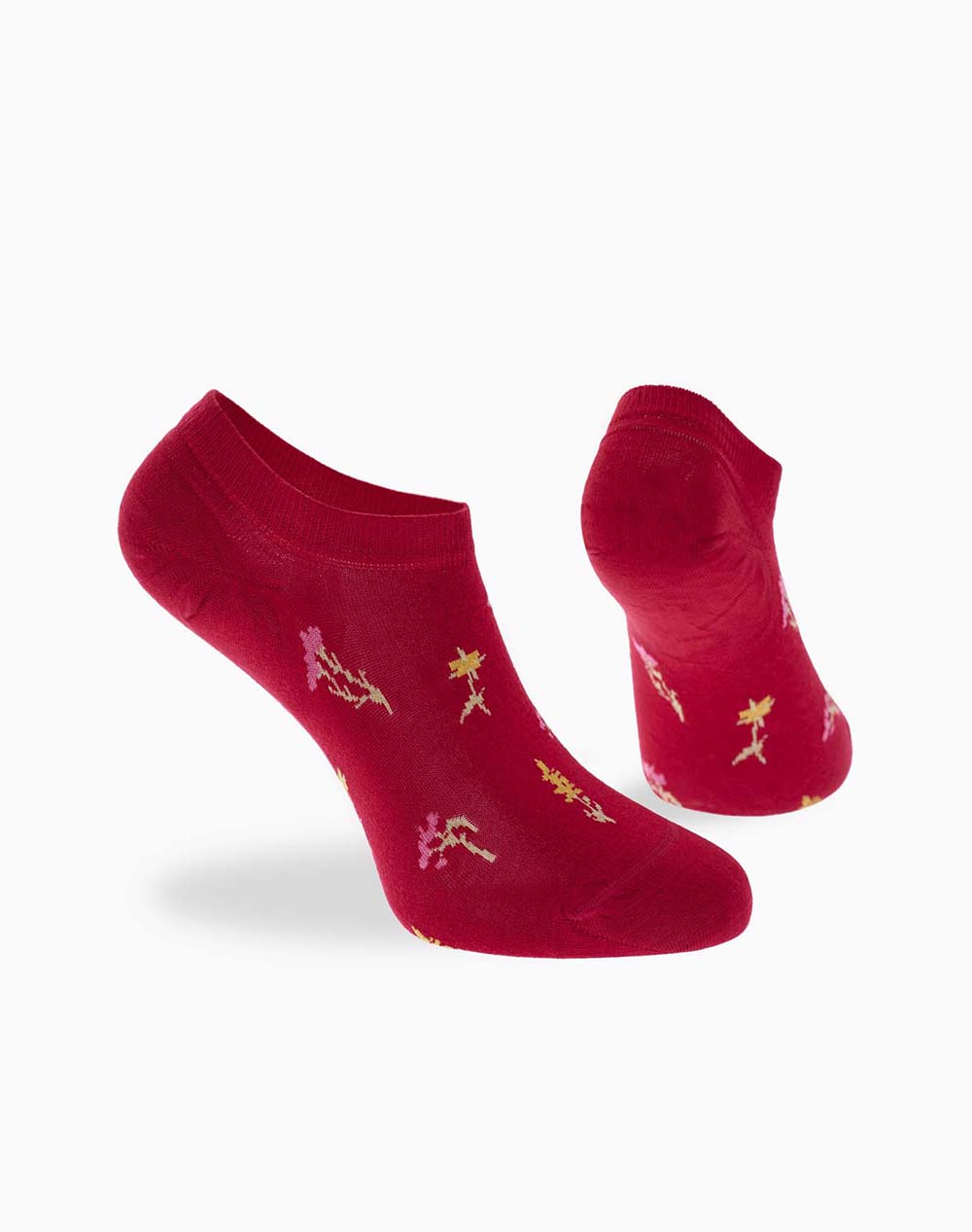 WALK ΓΥΝΑΙΚΕΙΕΣ SNEAKER ΚΑΛΤΣΕΣ BAMBOO ΜΕ ΣΧΕΔΙΟ W335-14-28 Red φωτογραφία