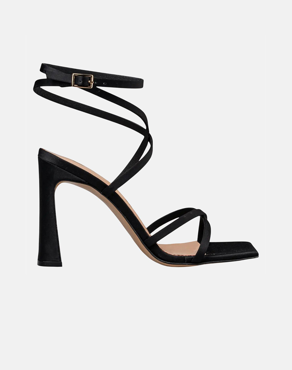ENVIE ANKLE WRAP HEELS E02-23722-BLACK Black