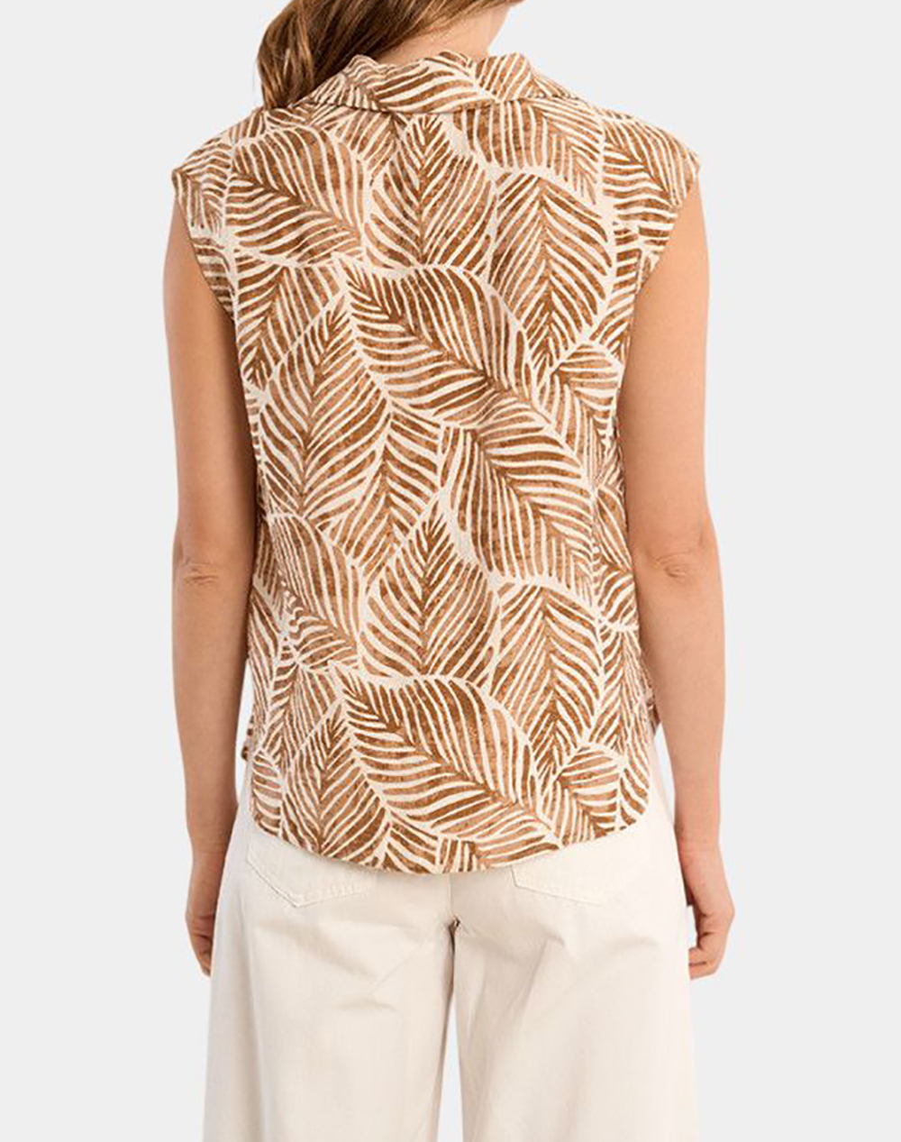 MOLLY BRACKEN LADIES WOVEN SHIRT N299EE-CAMEL MATHILDE Camel