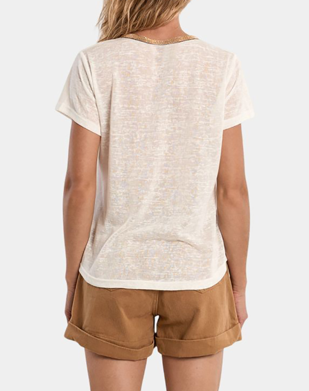 MOLLY BRACKEN LADIES KNITTED TEE T427EP-OFFWHITE OffWhite φωτογραφία