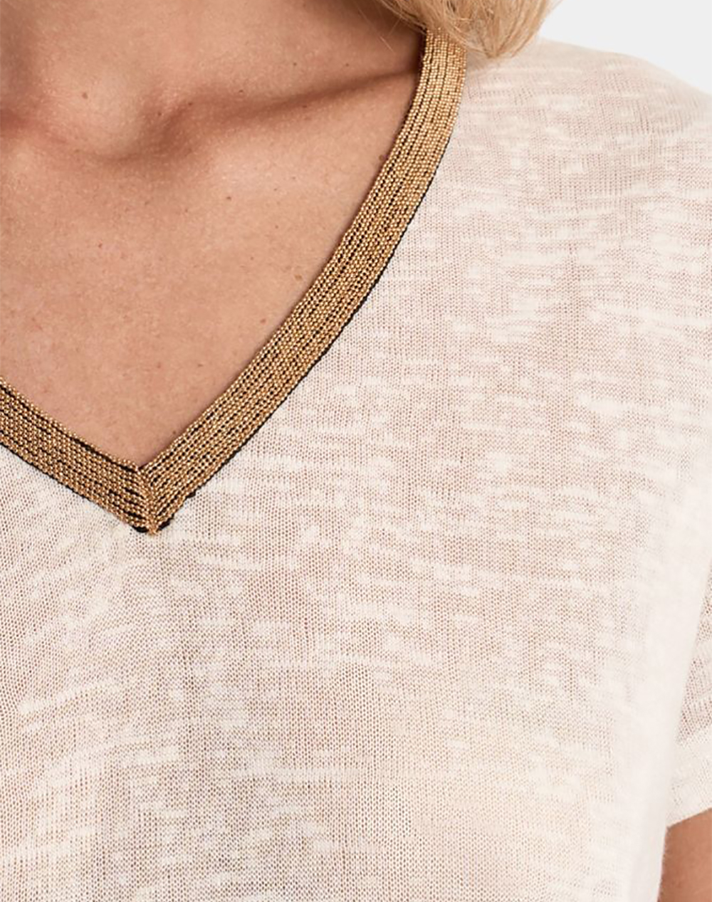 MOLLY BRACKEN LADIES KNITTED TEE T427EP-OFFWHITE OffWhite φωτογραφία