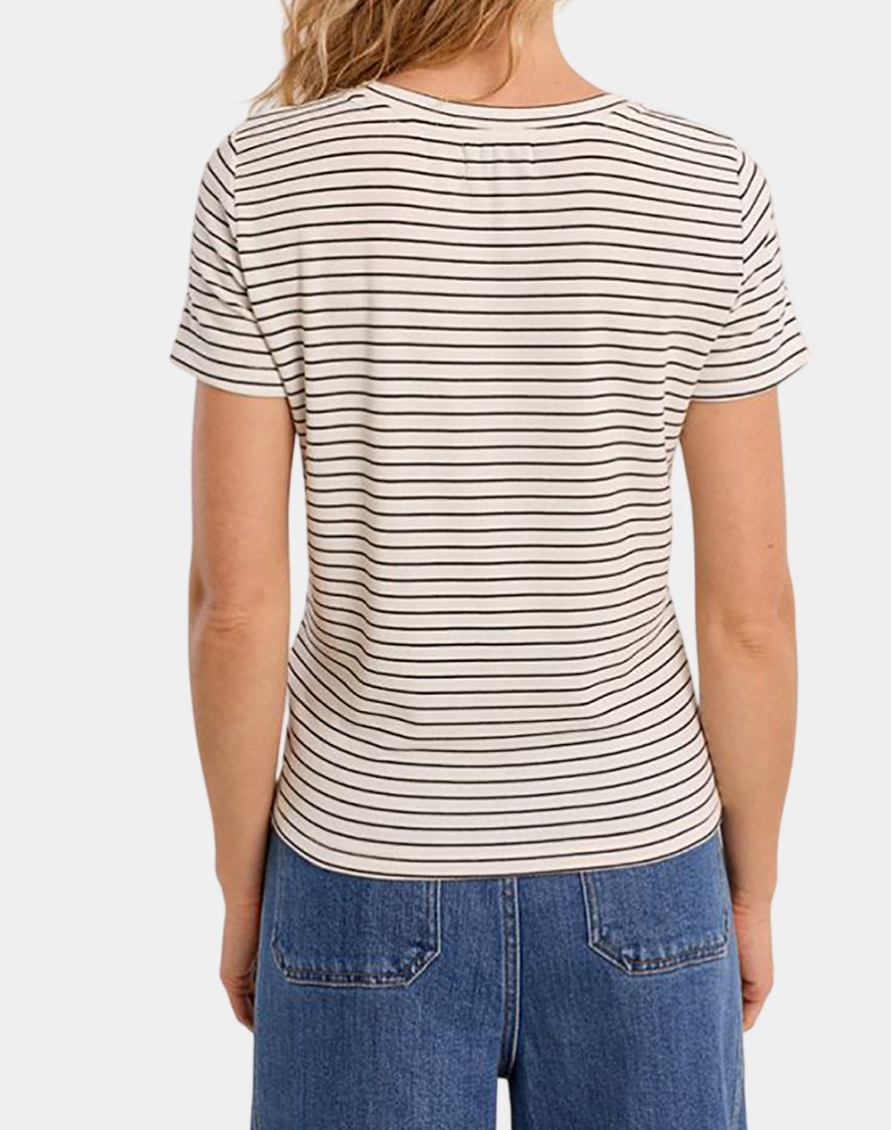 MOLLY BRACKEN MOLLY BRACKEN LADIES KNITTED TEE LA1930EE-OFFWHITE/BLACK OffWhite - 2