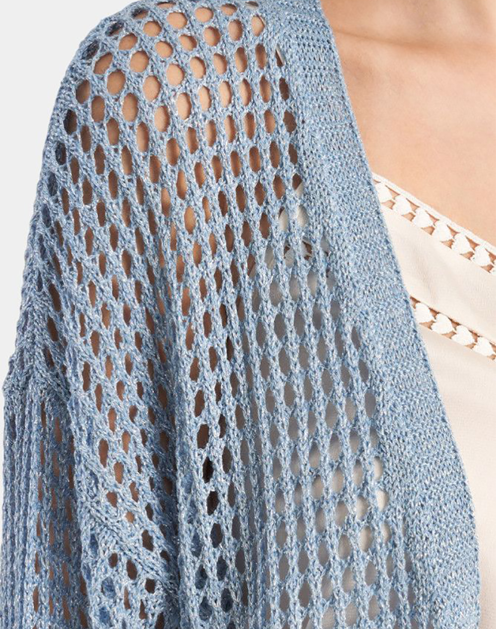 MOLLY BRACKEN LADIES KNITTED CARDIGAN LA1711EP-BLUE LightBlue φωτογραφία