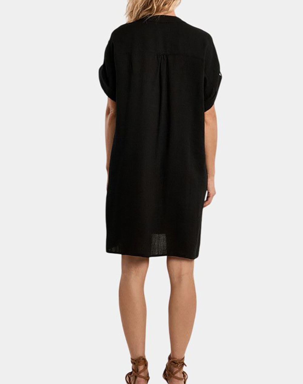 MOLLY BRACKEN LADIES WOVEN DRESS P1871EP-BLACK Black