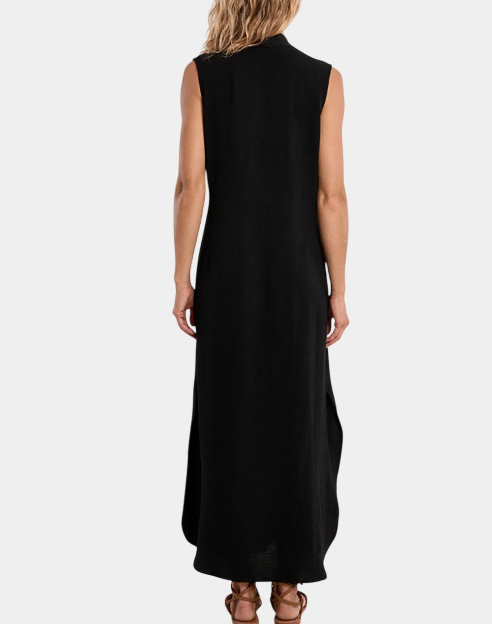 MOLLY BRACKEN LADIES WOVEN DRESS G971EE-BLACK Black