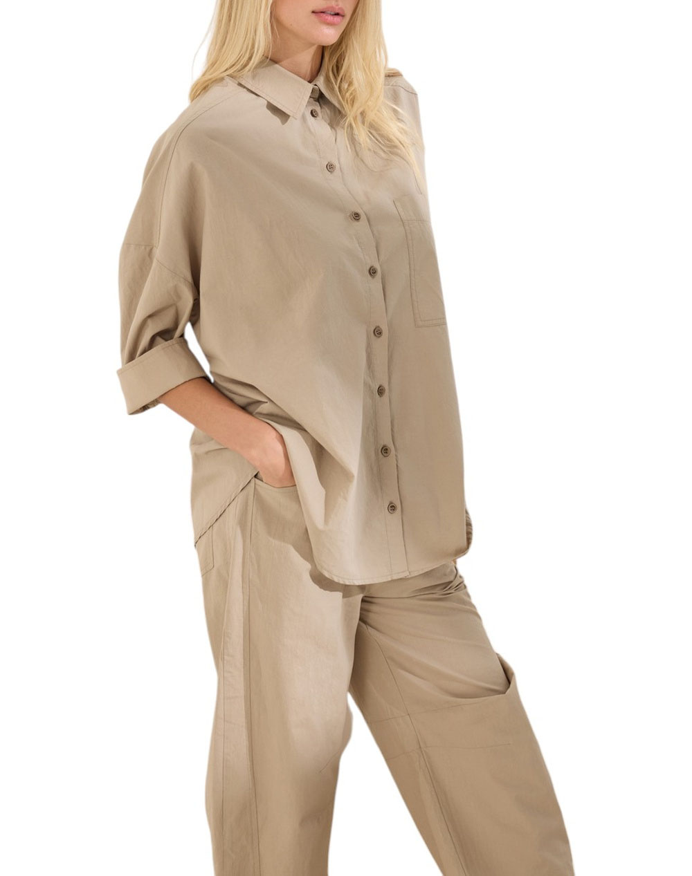 NAMASTE ΠΟΥΚΑΜΙΣΟ AZUCENA SS0426025-BEIGE Biege