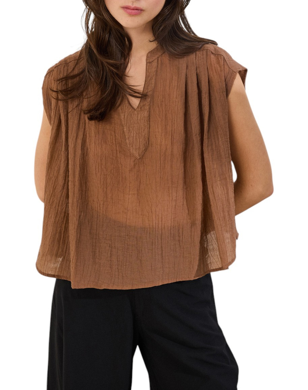 NAMASTE ΤΟΥΝΙΚ CARMI_1 SS0926004-CACAO Chocolate