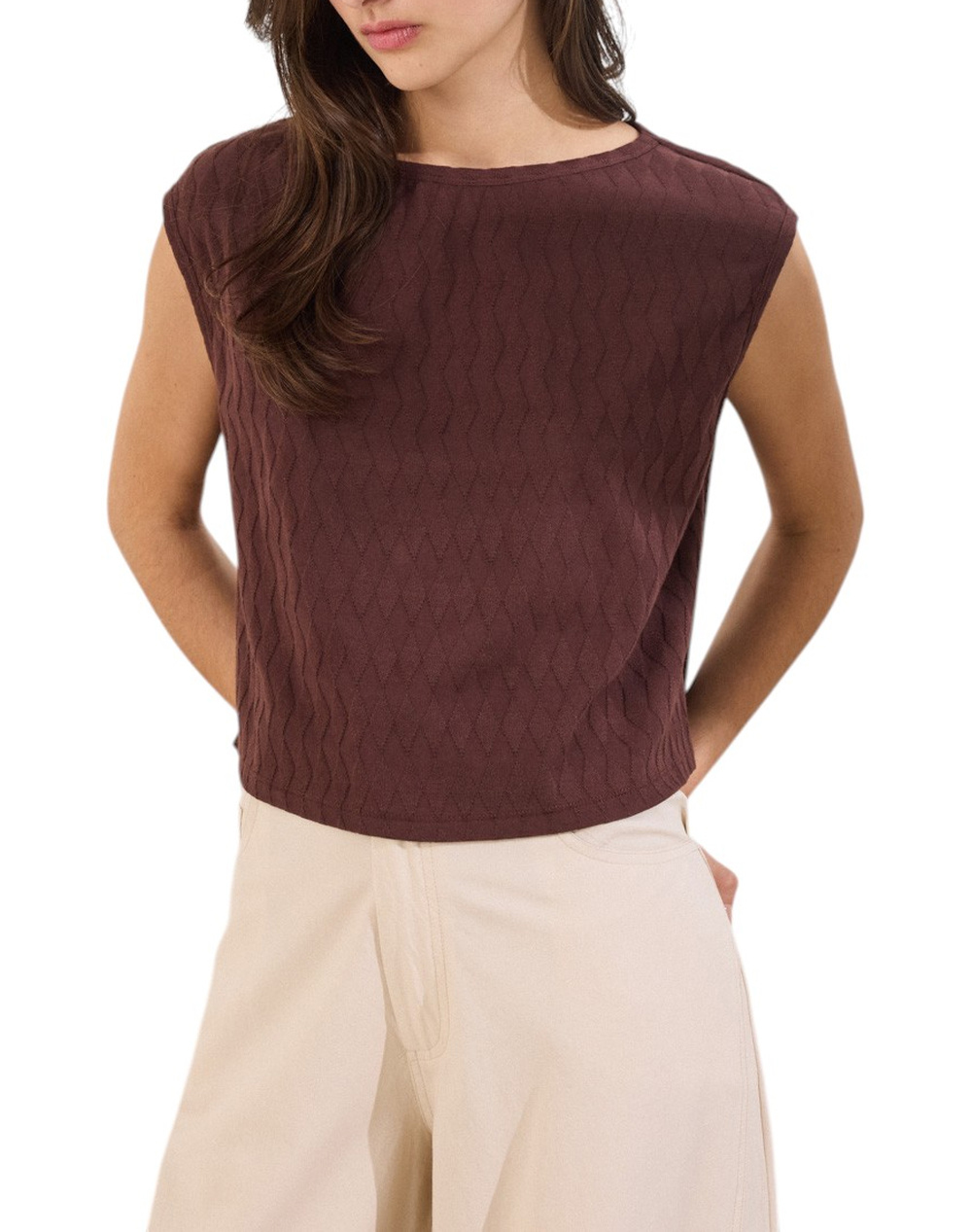 NAMASTE ΜΠΛΟΥΖΑ SIBELLE SS0726002-CACAO Chocolate