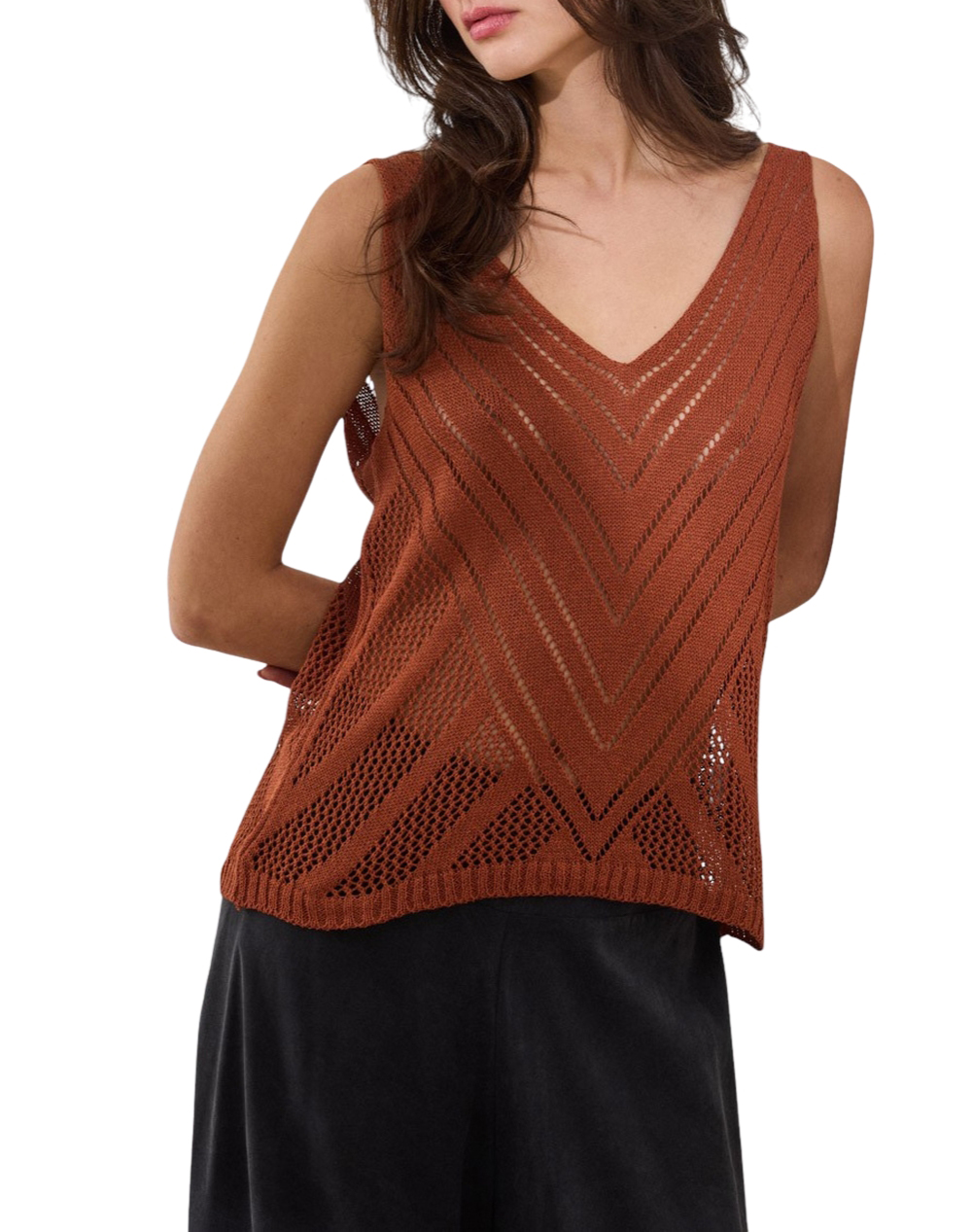 NAMASTE ΜΠΛΟΥΖΑ KYVELI PS2326001-HENNA Firebrick