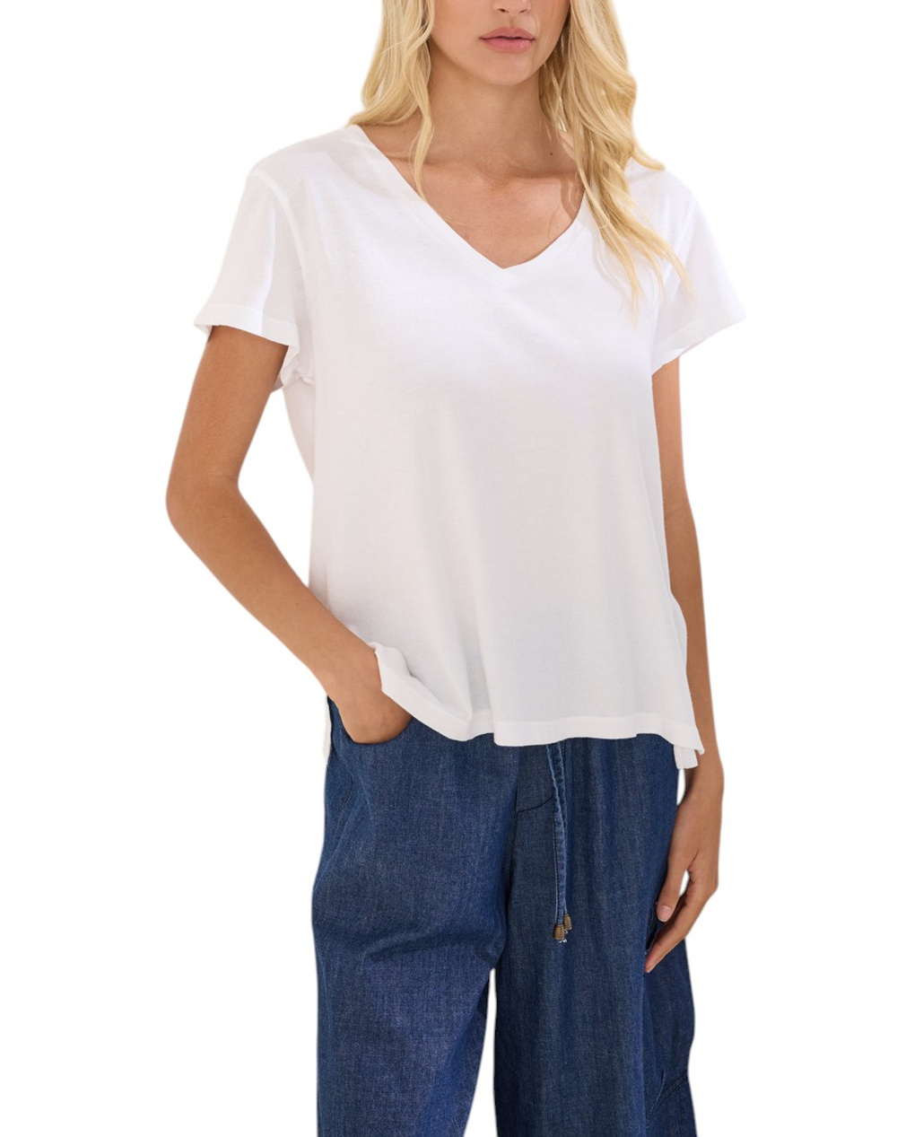 NAMASTE ΜΠΛΟΥΖΑ NAVA SS0726039-WHITE White