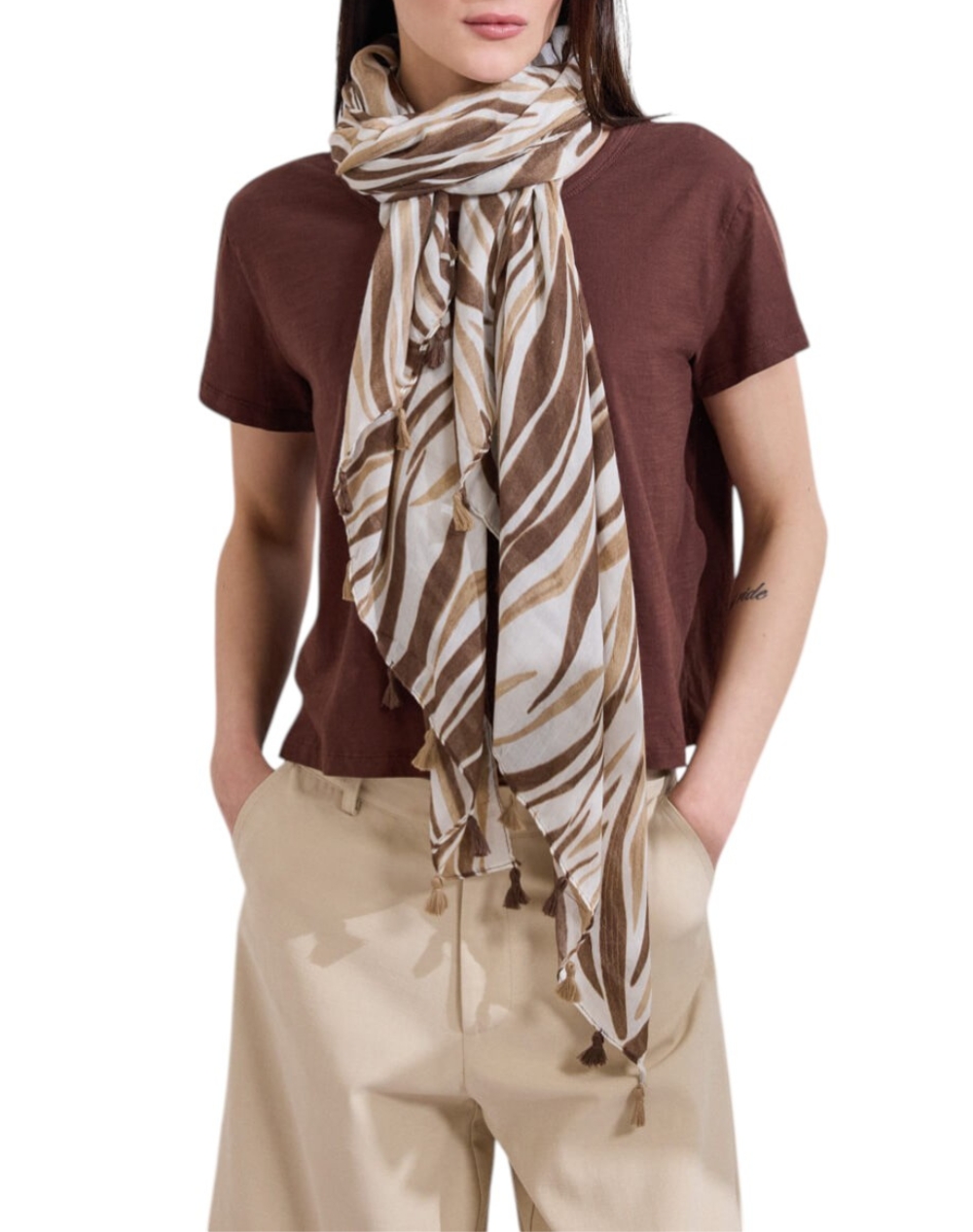 NAMASTE ΦΟΥΛΑΡΙ MARIPOSA SS2426003-BEIGE Biege