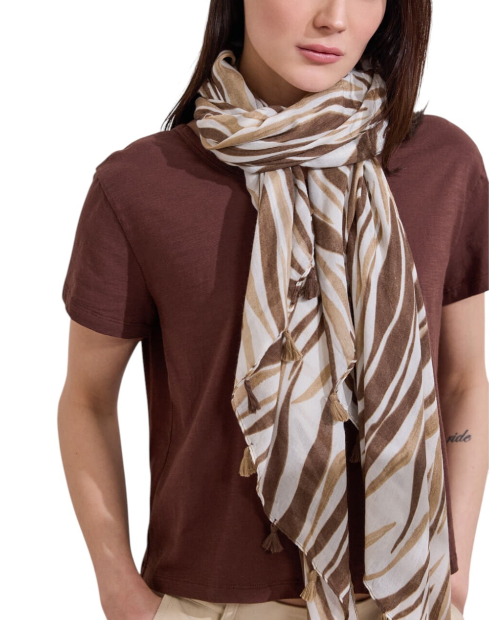 NAMASTE ΦΟΥΛΑΡΙ MARIPOSA SS2426003-BEIGE Biege φωτογραφία