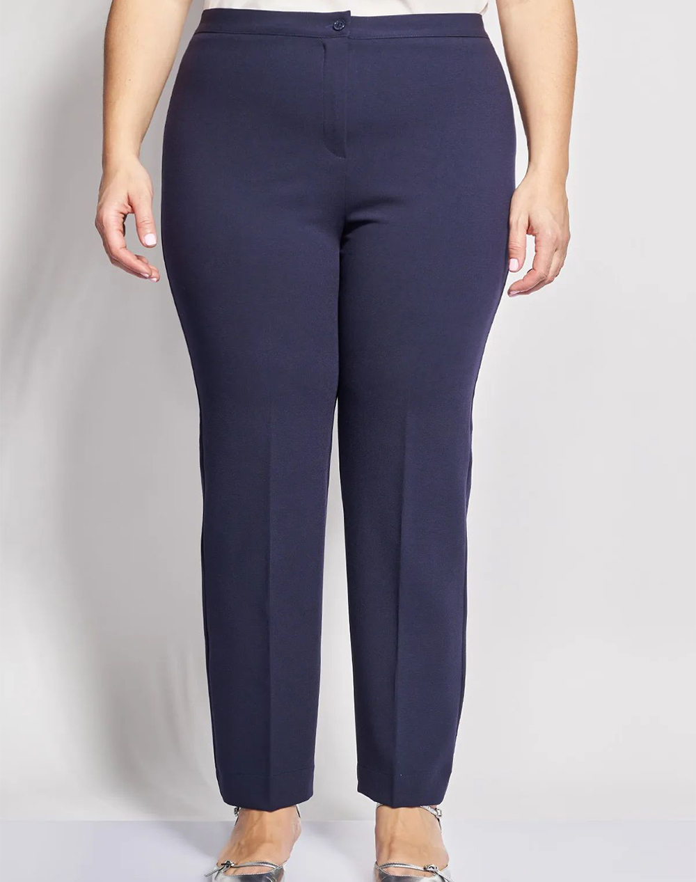 PARABITA Παντελόνι κρεπ με τσάκιση 250412044-003 NavyBlue