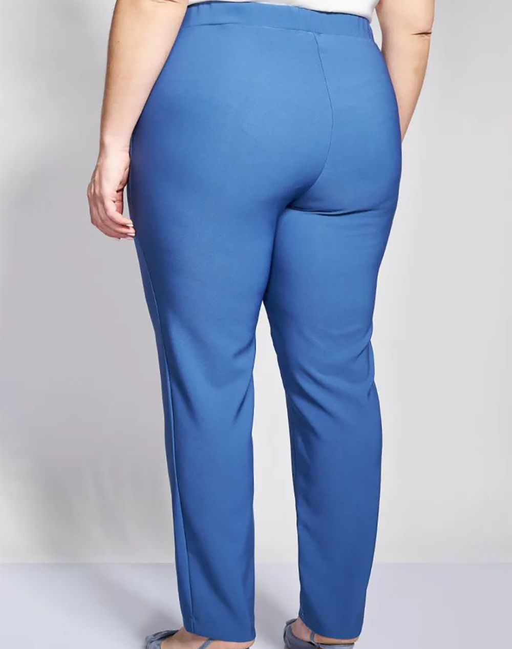 PARABITA Κρεπ παντελόνι slim fit 012610200319-024 Blue φωτογραφία