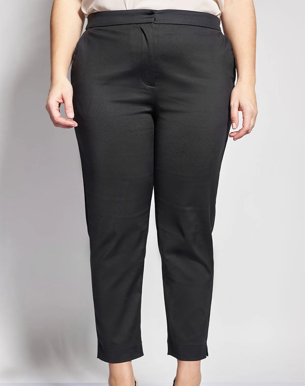 PARABITA Παντελόνι chino ανορθωτικό σε ίσια γραμμή 012610209706-002 Black