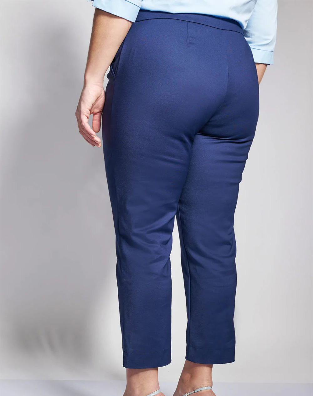 PARABITA Παντελόνι chino ανορθωτικό σε ίσια γραμμή 012610209706-003 Blue φωτογραφία