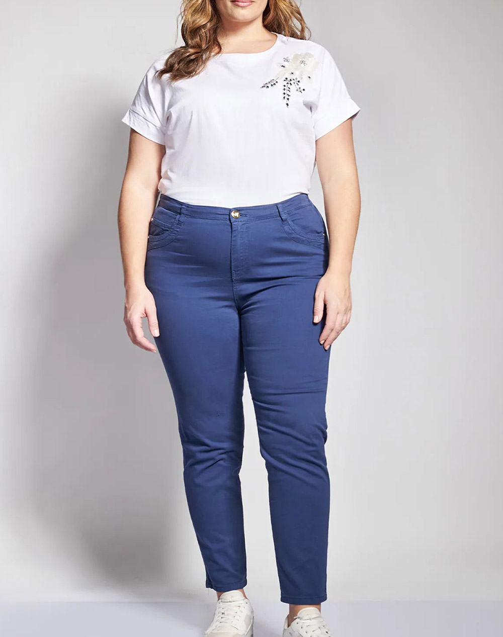 PARABITA Παντελόνι πεντάτσεπο slim fit 012610205378-003 Blue φωτογραφία