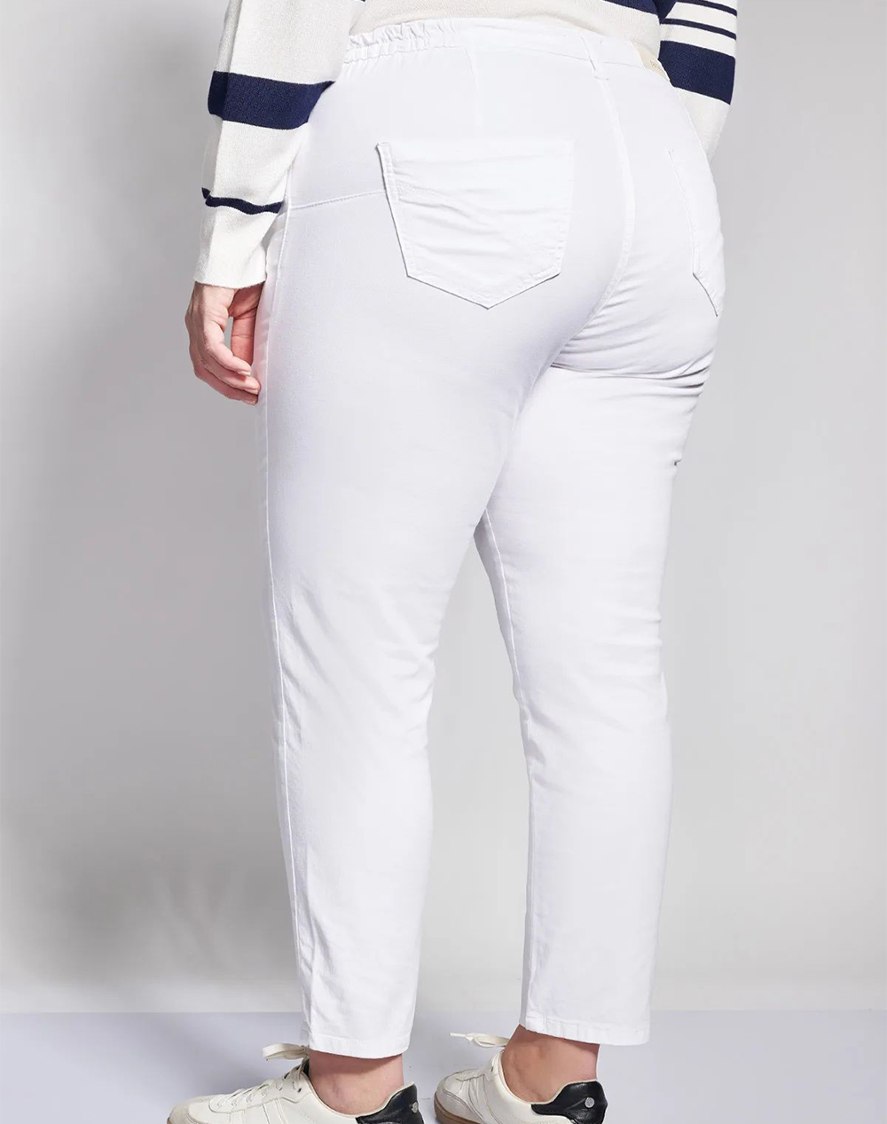 PARABITA Παντελόνι πεντάτσεπο slim fit 012610205378-001 White φωτογραφία