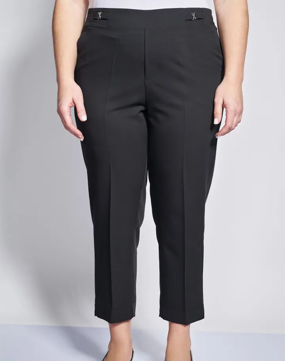 PARABITA Peg παντελόνι twill TR με μεταλλικές λεπτομέρειες 012610209668-002 Black