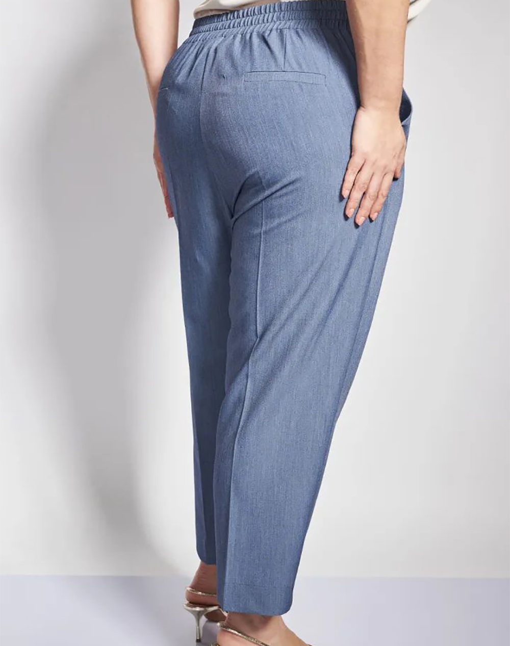 PARABITA Peg παντελόνι twill TR με μεταλλικές λεπτομέρειες 012610209668-003 JeanBlue φωτογραφία