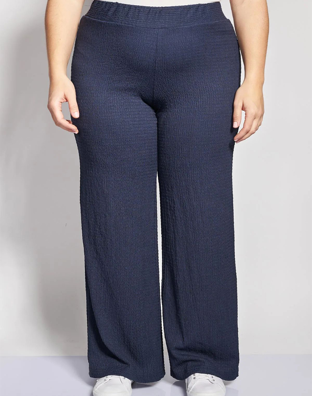 PARABITA Παντελόνα ζέρσεϊ γκοφρέ 012610208407-002 Black