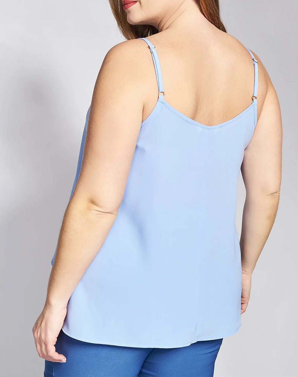 PARABITA Lingerie κρεπ τοπ σε γραμμή-Α 012610189476-040 Ciel φωτογραφία