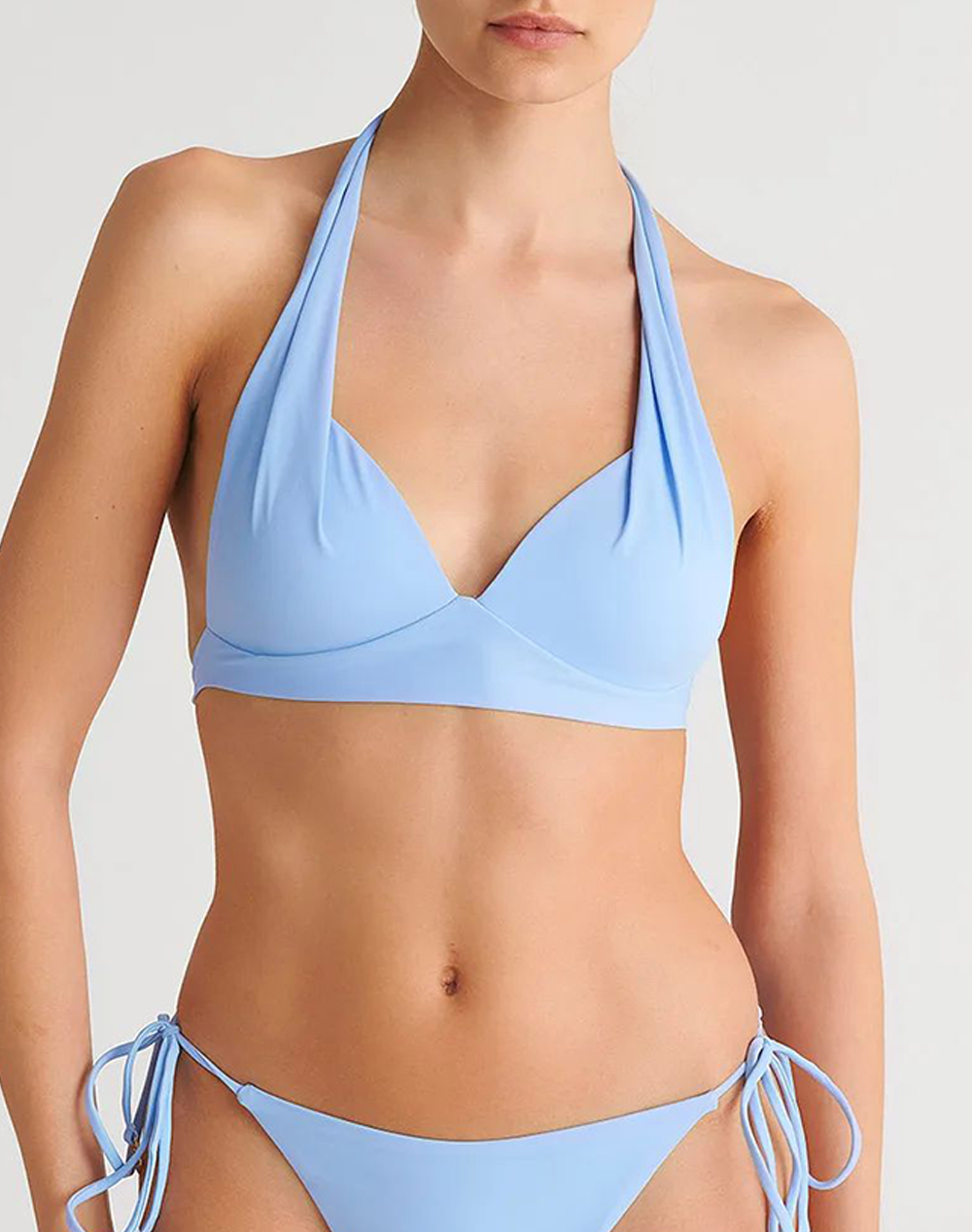 Sugarfree Γυναικείο Recycled Τριγωνικό Bikini Τοπ Σιέλ Ανακυκλωμένο Πολυαμίδιο Ελαστάνη