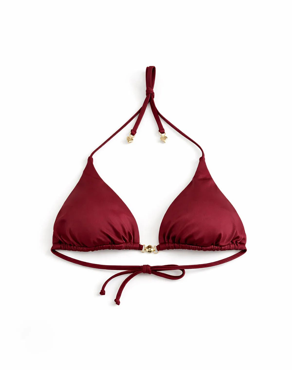 Sugarfree Γυναικείο Τριγωνικό Bikini Τοπ Μπορντό Πολυαμίδιο Spandex