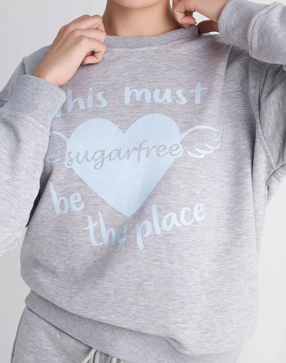 Sugarfree Μπλούζα 26812044-205 Gray Γυναικεία ρούχα μπλούζες φούτερ Politikos Shop Πολιτικός