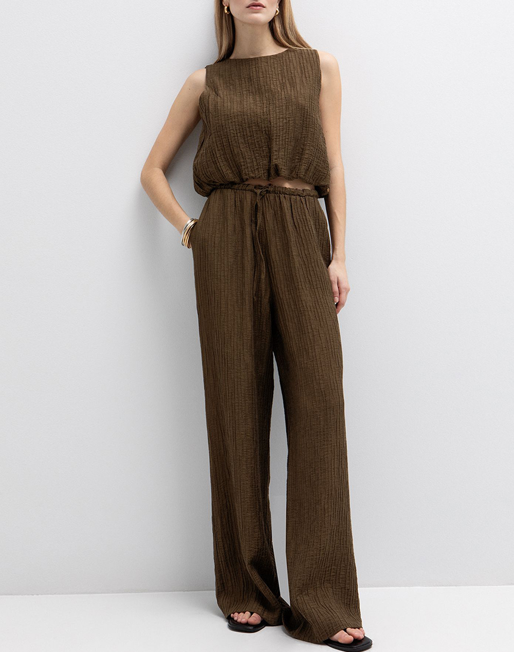 Toi Moi Παντελόνι 20-5898-126-334 Khaki Γυναικεία ρούχα παντελόνια Υφασματινα Politikos Shop Πολιτικός