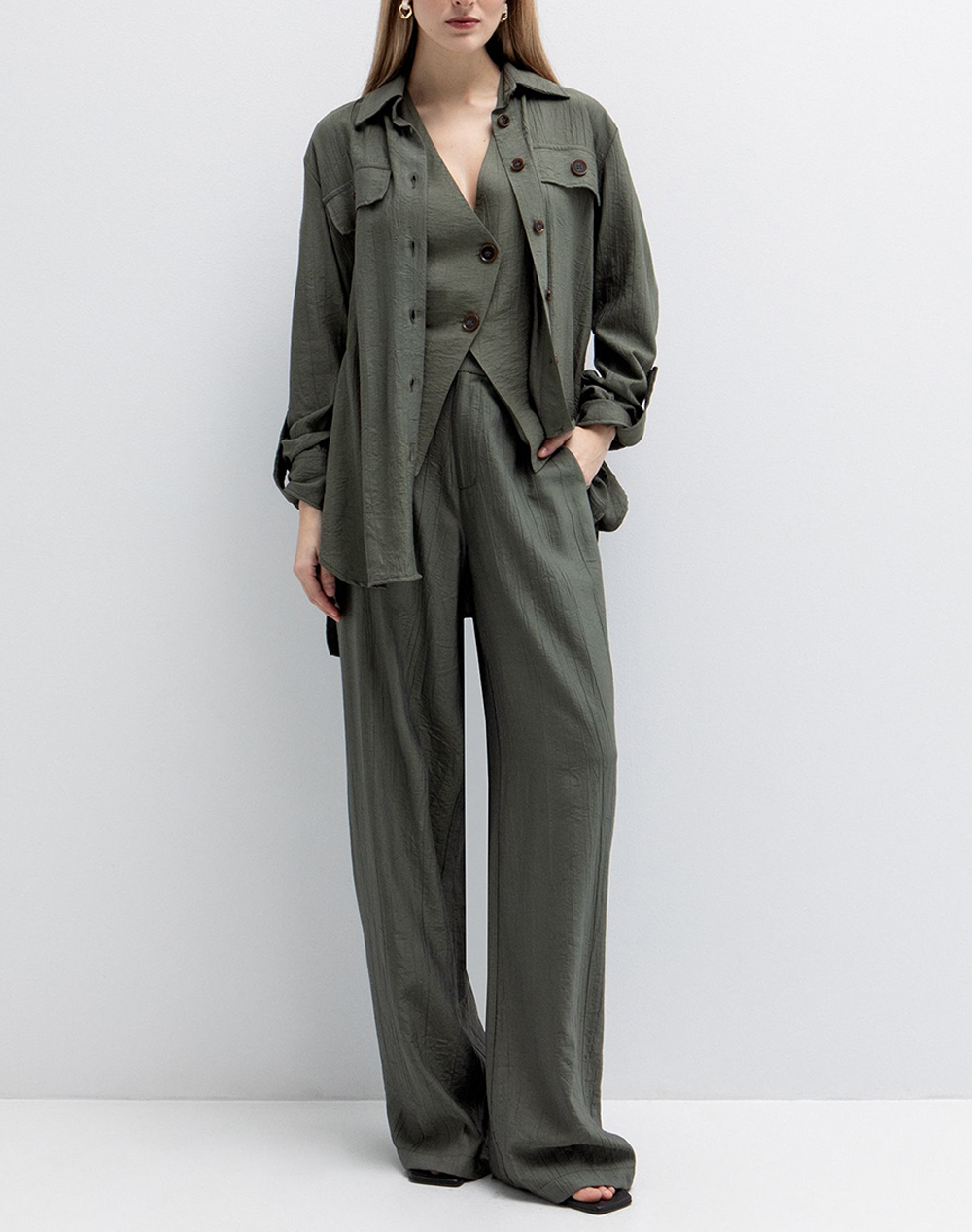 Toi Moi Παντελόνι 20-5832-126-334 Khaki Γυναικεία ρούχα παντελόνια Υφασματινα Politikos Shop Πολιτικός
