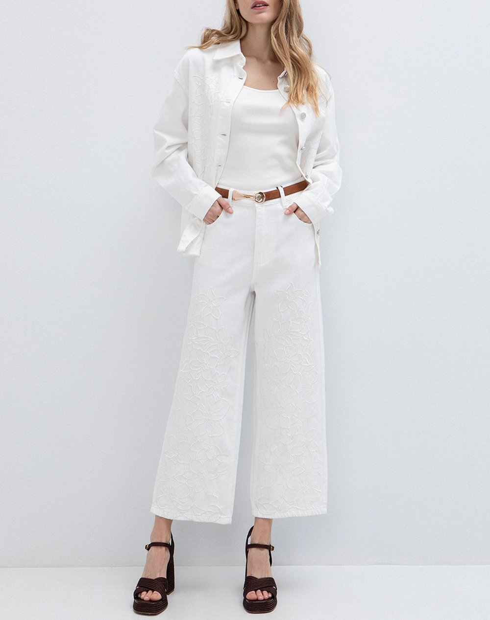 Toi Moi Τζιν 20-5773-126-300 White Γυναικεία ρούχα παντελόνια Jean 5P Cargo Politikos Shop Πολιτικός