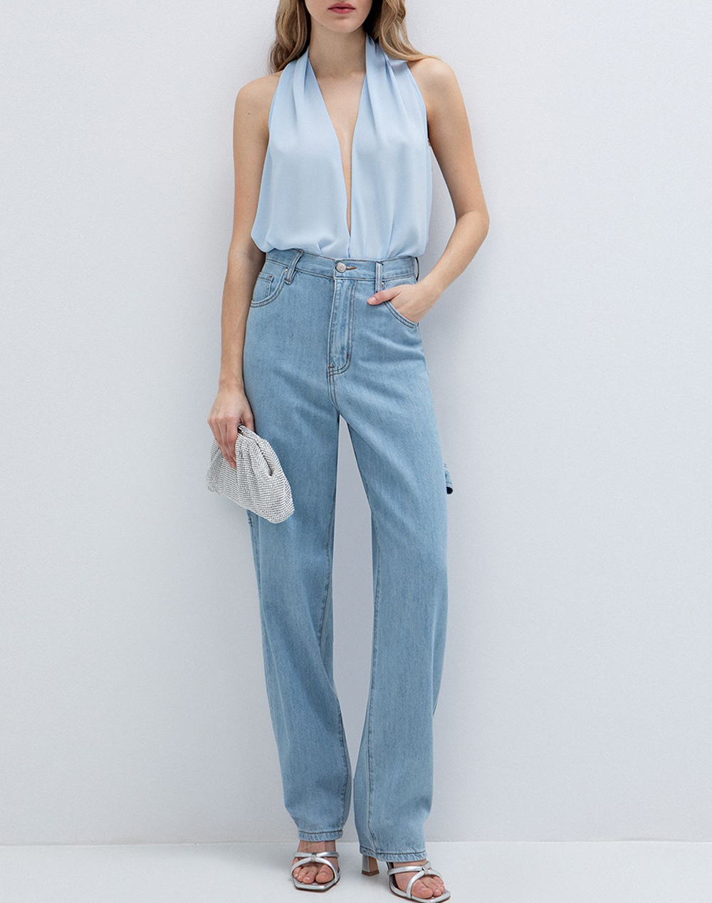 Toi Moi Τζιν 20-5759-126-1013 Denimblue Γυναικεία ρούχα παντελόνια Jean 5P Cargo Politikos Shop Πολιτικός