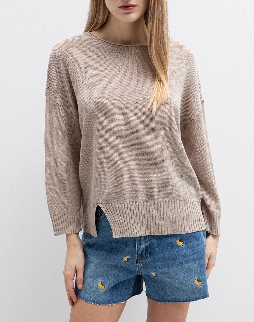 TOI&MOI ΠΛΕΚΤΗ ΜΠΛΟΥΖΑ 70-4958-126-323 Biege