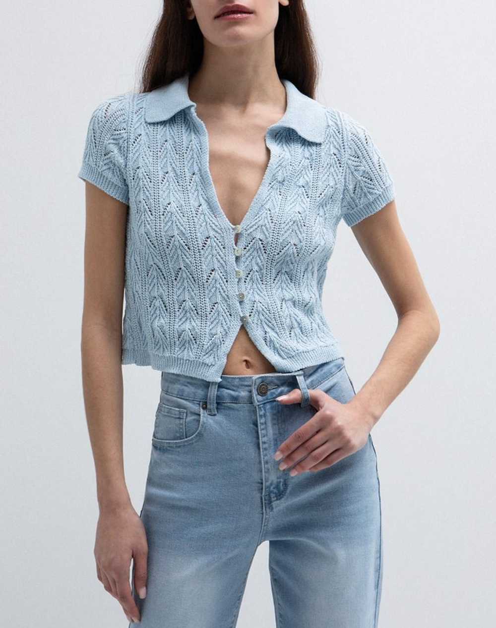 TOI&MOI ΠΛΕΚΤΗ ΜΠΛΟΥΖΑ 70-4951-126-345 Ciel