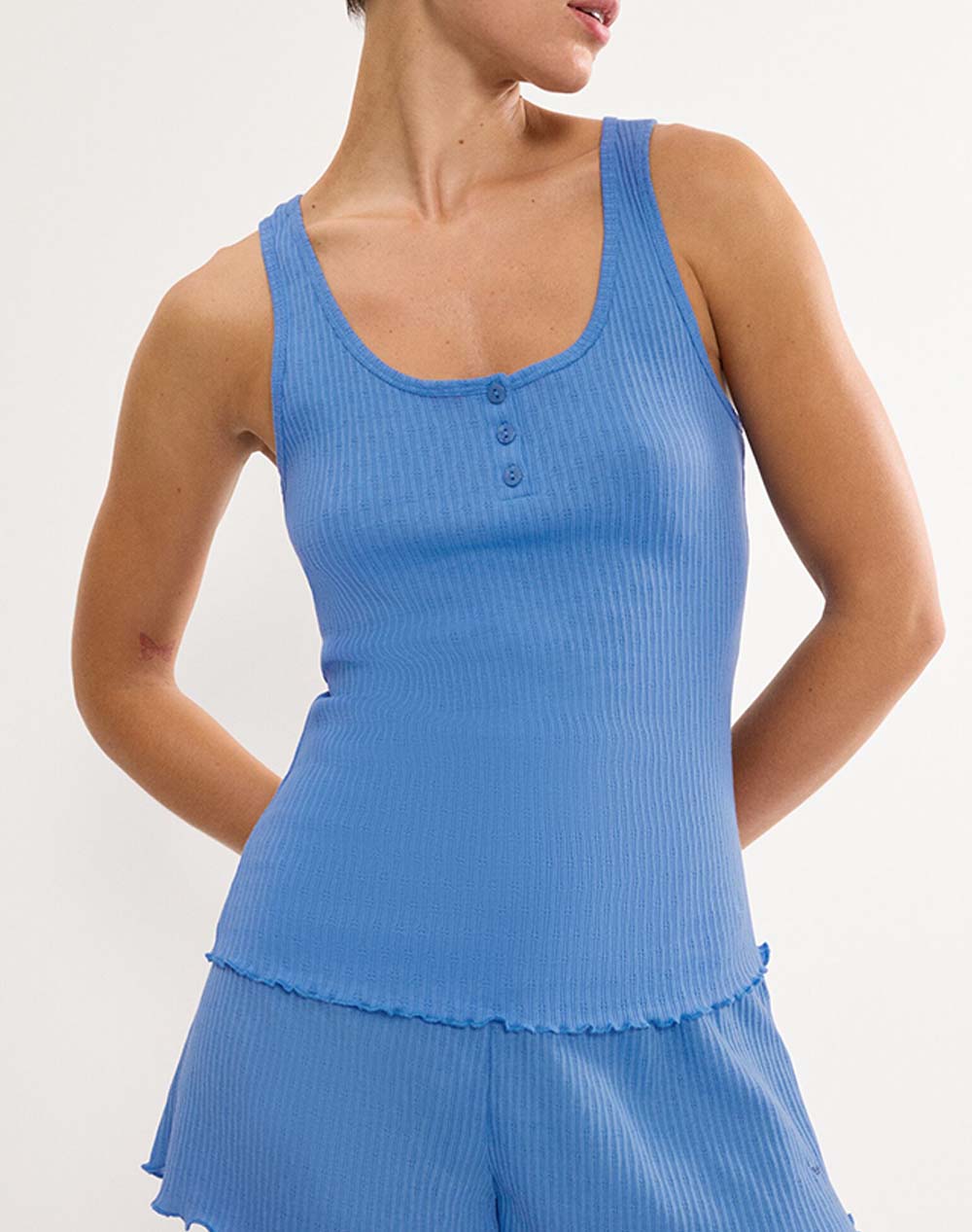 TRIUMPH Mix & Match Top NSL Pointelle 10227215-005J Blue