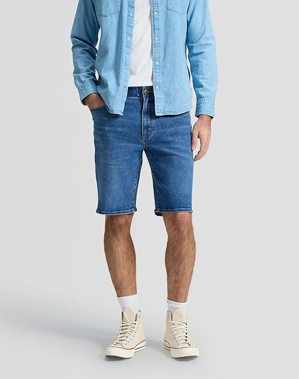 LEE XM 5 POCKET SHORT 112376330-BELIEVE BLUE DenimBlue