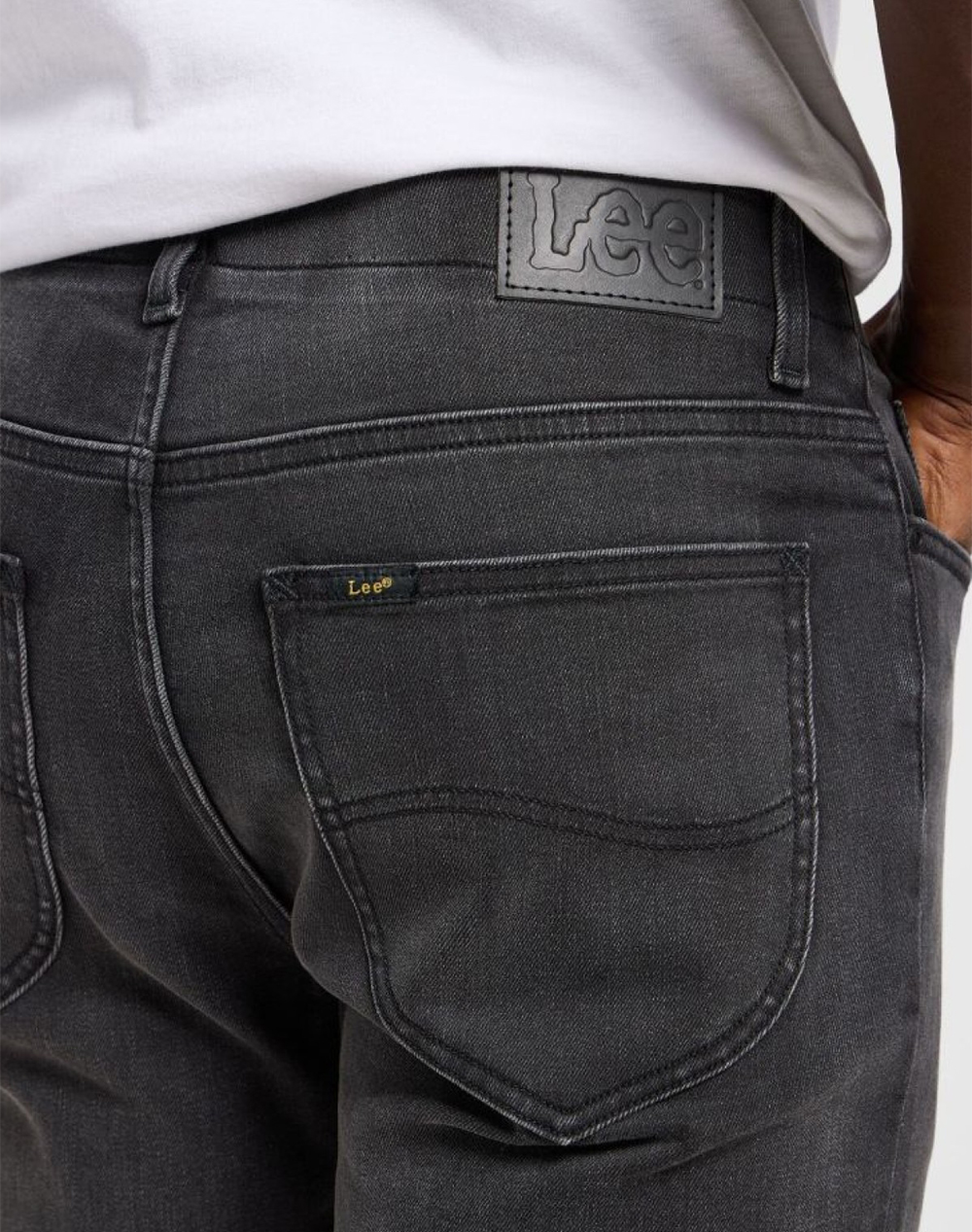 Lee Slim Fit Mvp 112363979-Moonbeam Denimblack ανδρικά ρούχα παντελόνια Jeans Politikos Shop Πολιτικός