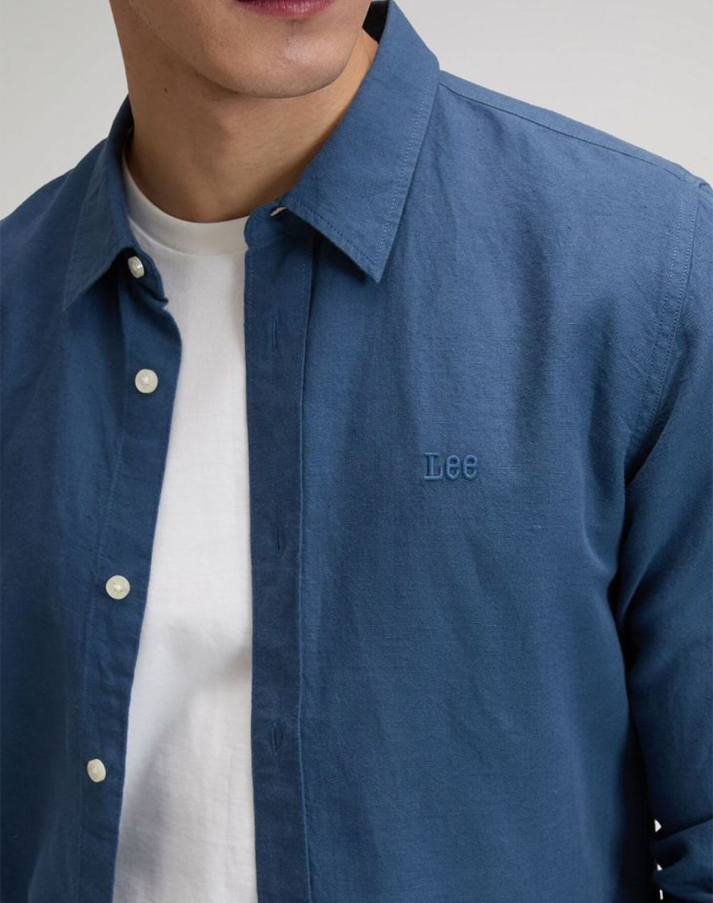 Lee Shirt 112376544-Academy Blue Navyblue ανδρικά ρούχα πουκάμισα Politikos Shop Πολιτικός