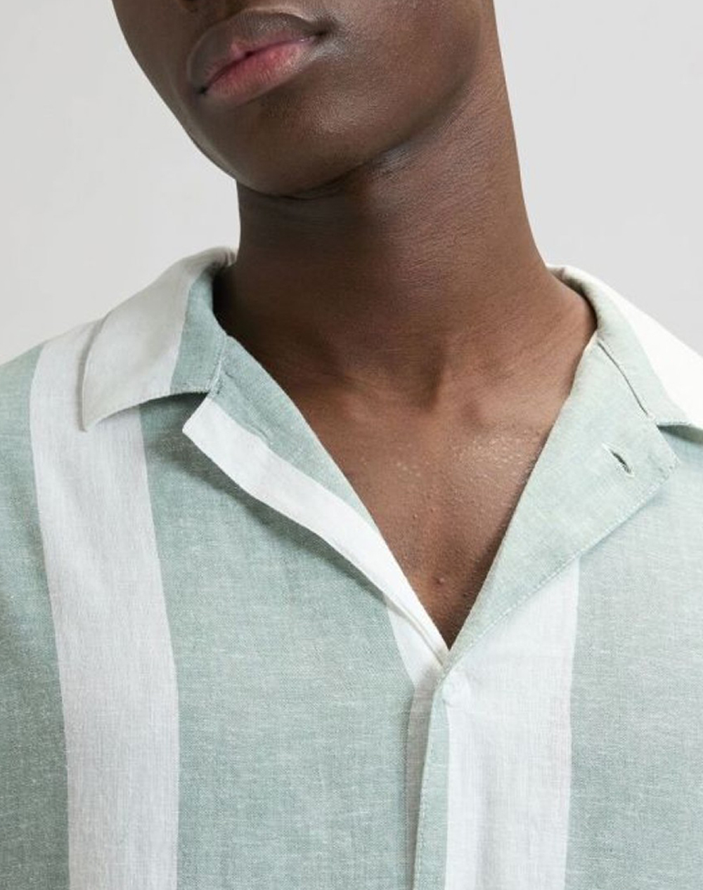 Lee Rlx Resort Shirt 112376554-Desert Sage Stripe Lightgreen ανδρικά ρούχα πουκάμισα Politikos Shop Πολιτικός