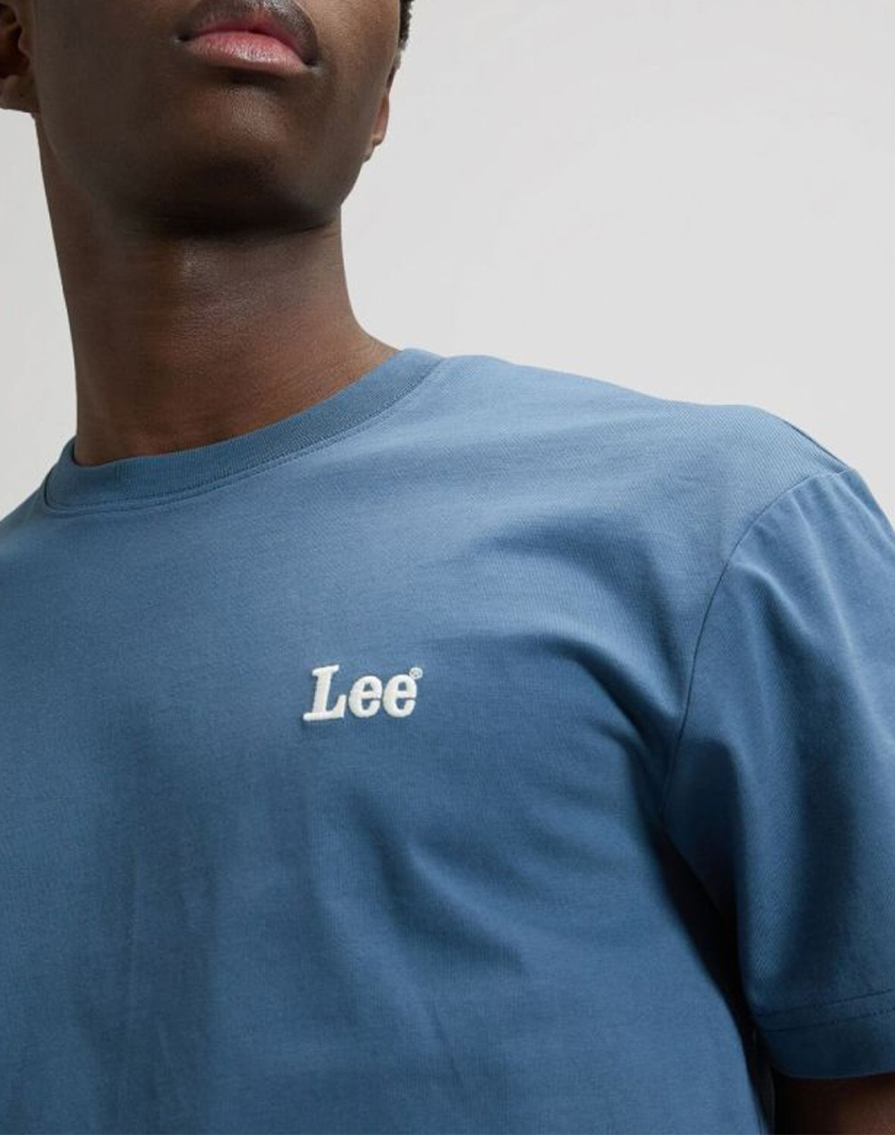 Lee Ss Small Logo Tee 112376433-Academy Blue ανδρικά ρούχα μπλούζες T-Shirt Politikos Shop Πολιτικός