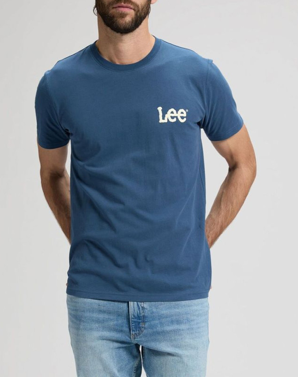 LEE MEDIUM WOBBLY LEE TEE 112376431-ACADEMY BLUE Blue