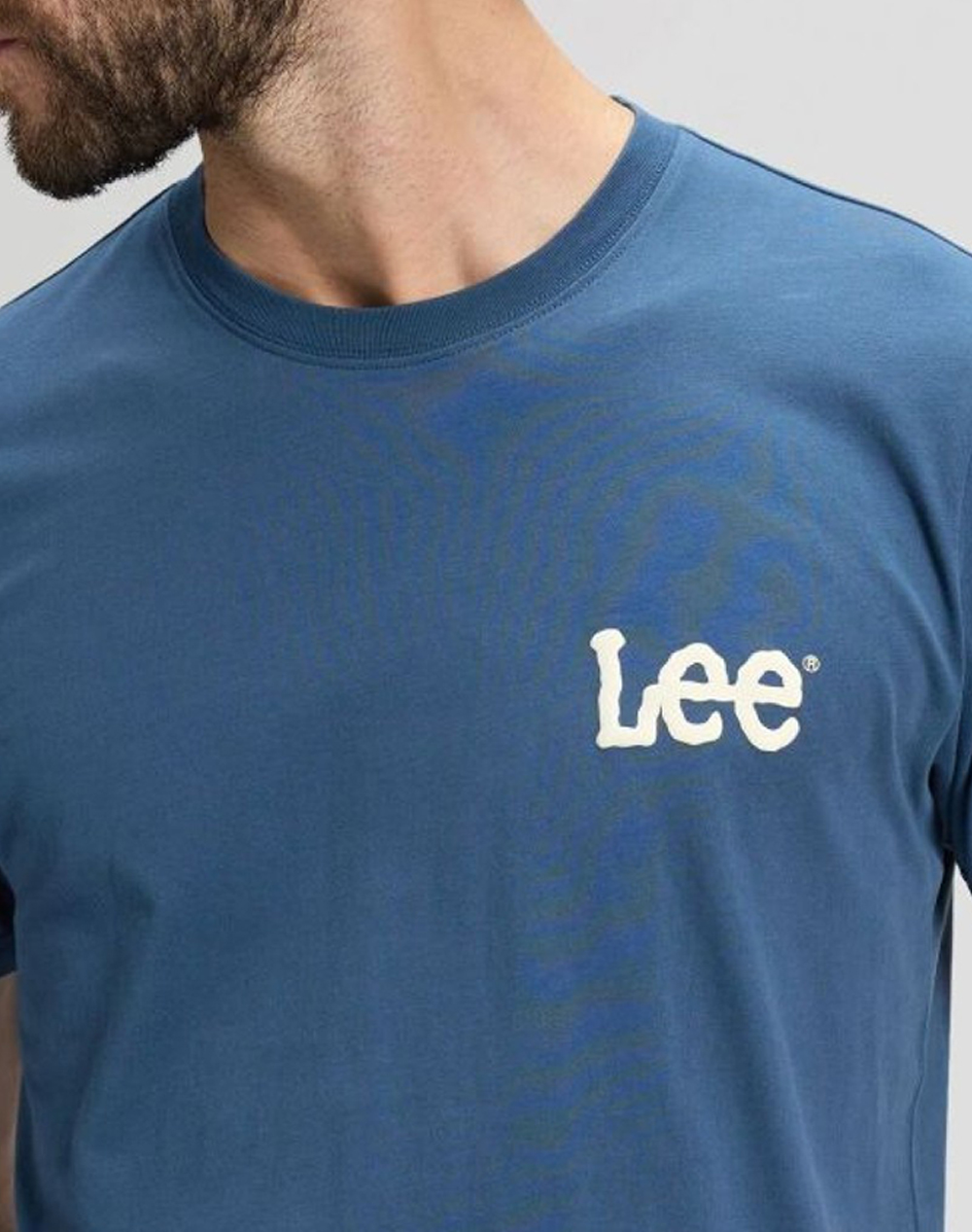 Lee Medium Wobbly Tee 112376431-Academy Blue ανδρικά ρούχα μπλούζες T-Shirt Politikos Shop Πολιτικός