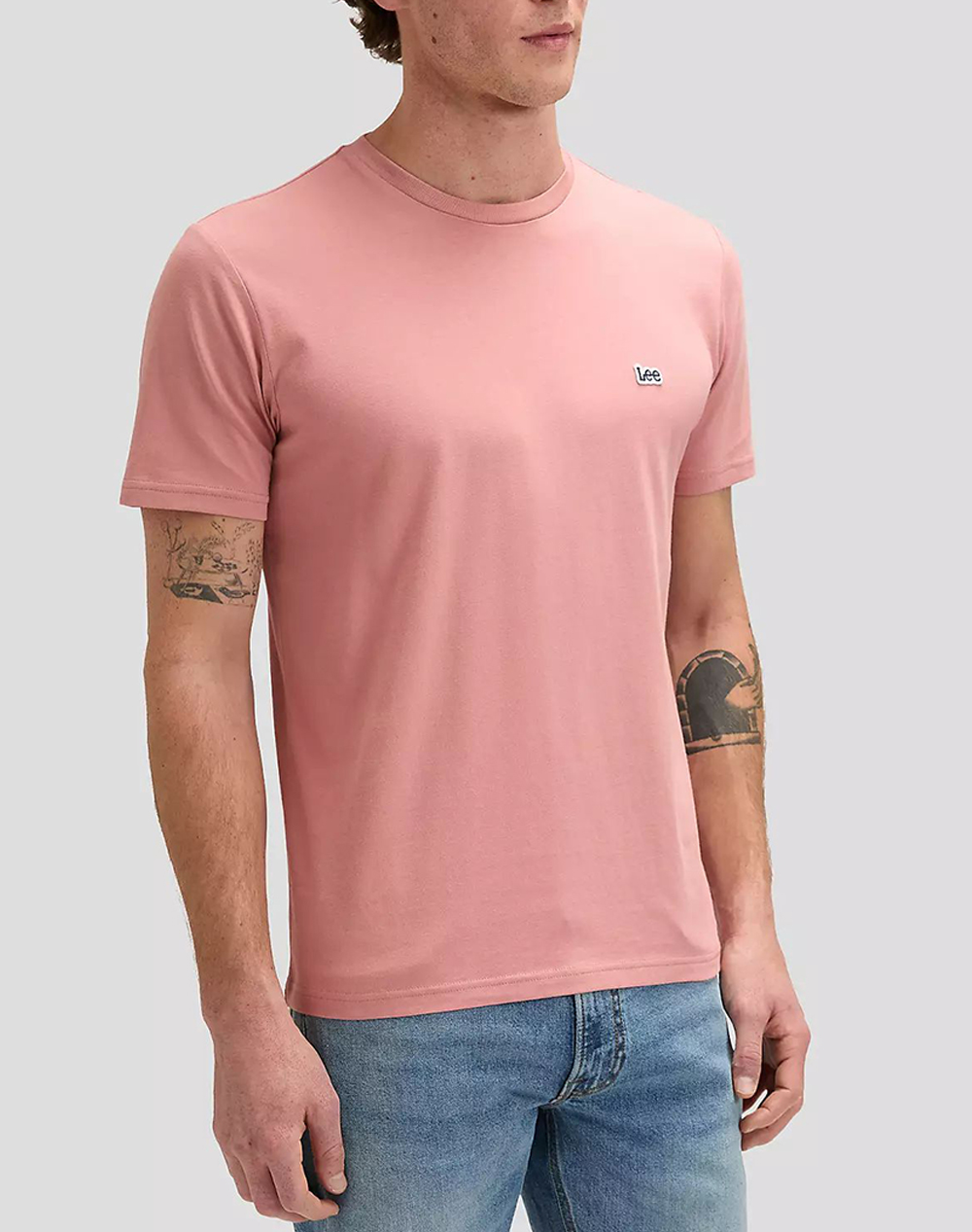 LEE SS PATCH LOGO TEE 112376927-MALLORY Pink