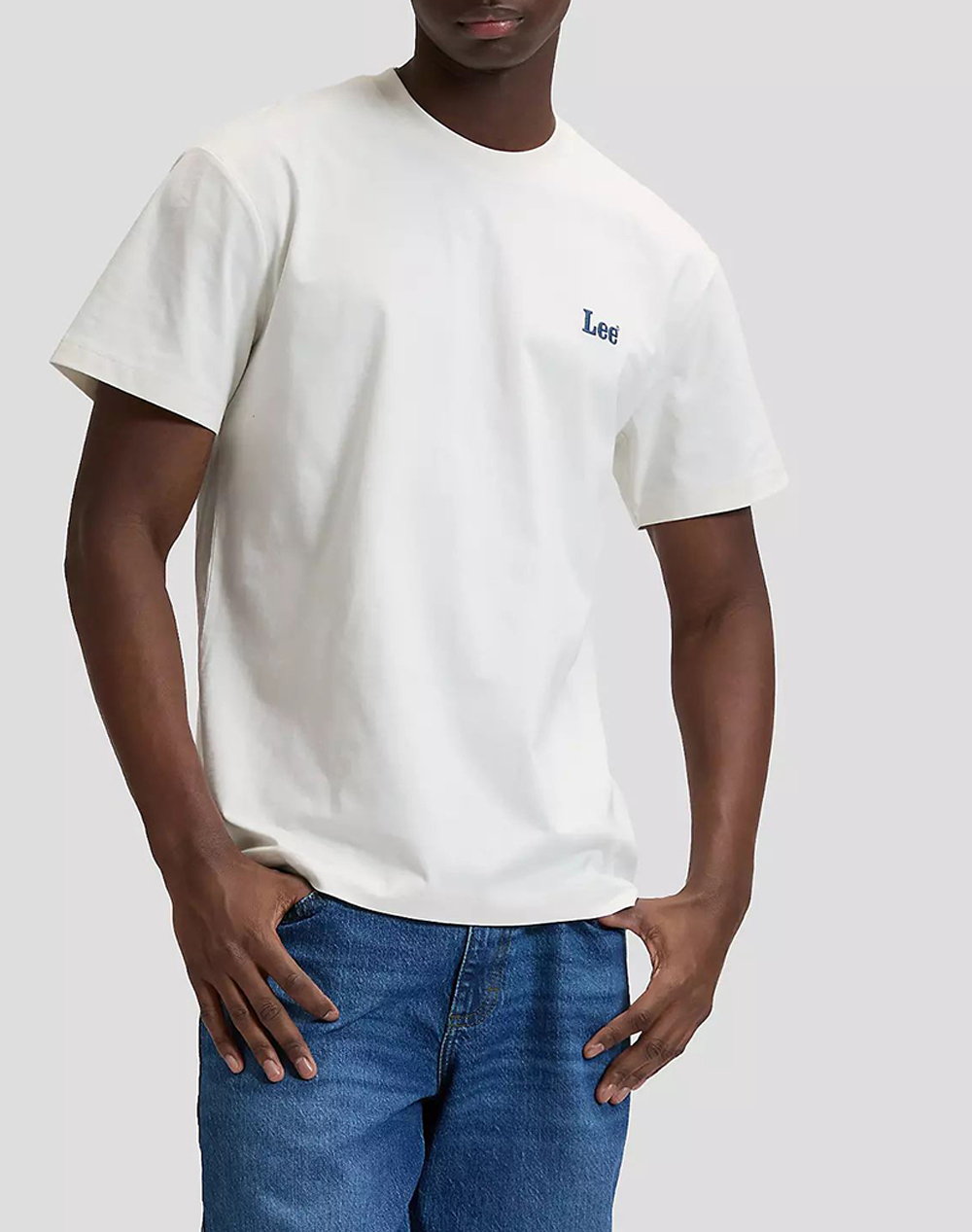 LEE SS SMALL LOGO TEE 112376490-NATURAL OffWhite