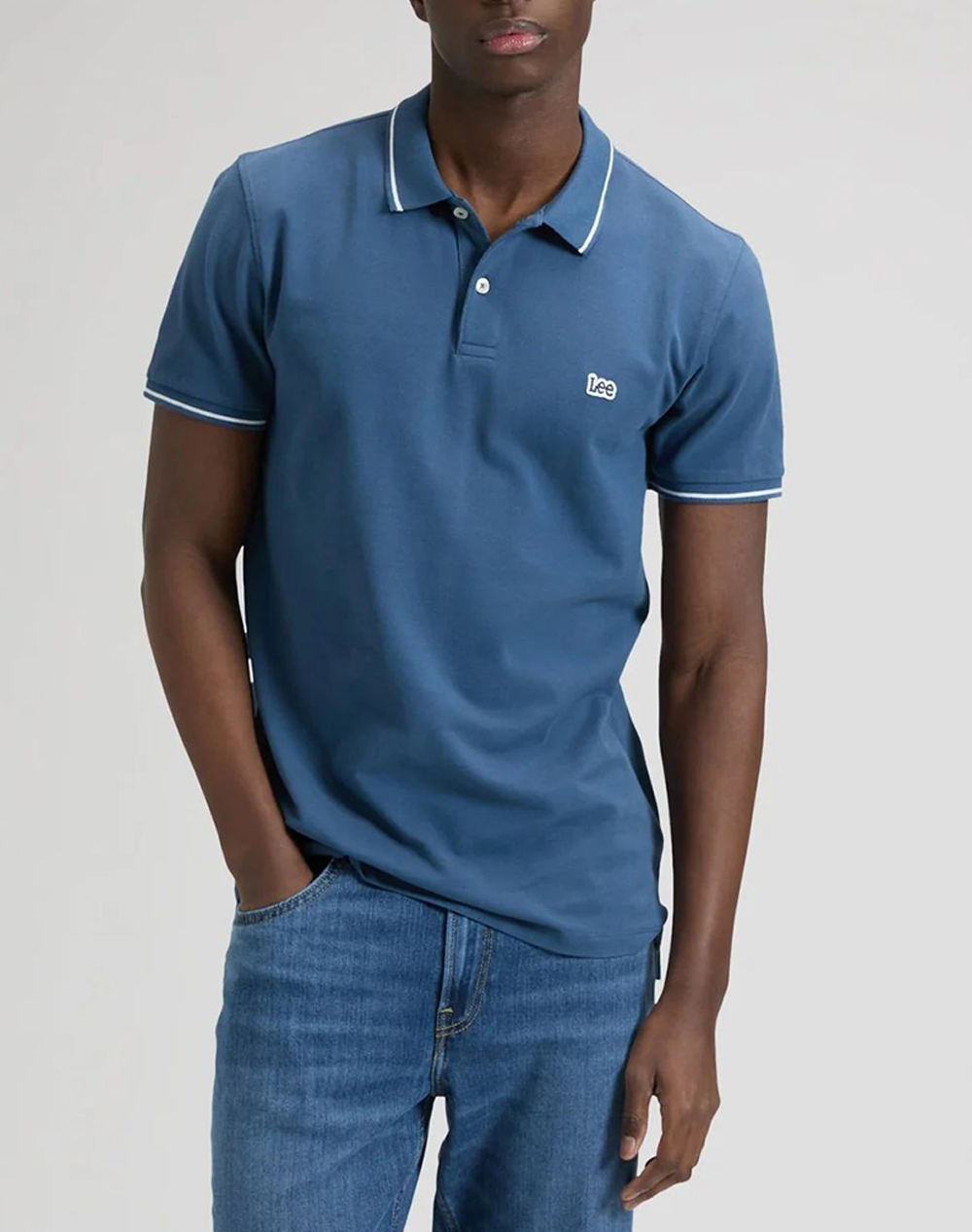 LEE PIQUE POLO 112376432-ACADEMY BLUE Blue