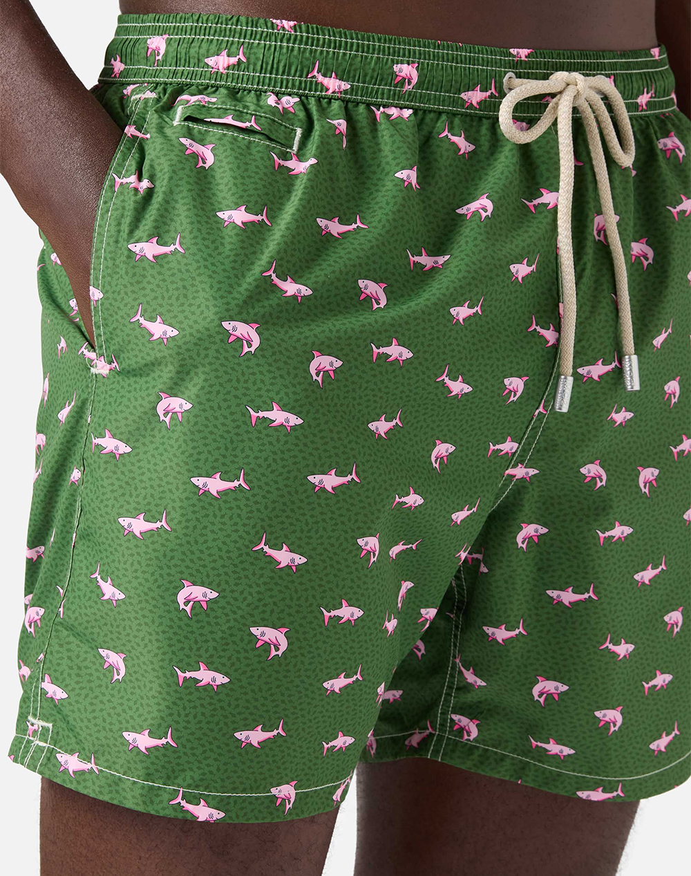 Mc2 Lighting Micro Fantasy-Swimshort-Shark On Shark 5221 Lig0003-02149L-02149L Green ανδρικά ρούχα μαγιό Σορτς Politikos Shop Πολιτικός