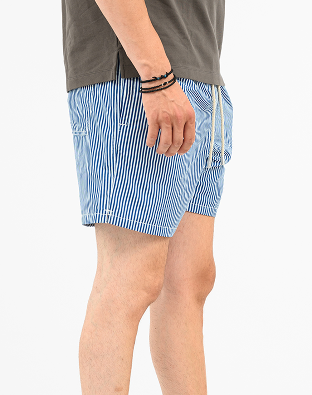 Mc2 Syros-Swimshort-Stripes S New 61 Emb Syr0001-04068L-04068L Lightblue ανδρικά ρούχα μαγιό Σορτς Politikos Shop Πολιτικός